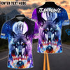 BlueJose Bowling And Pins Moonlight Galaxy Wolf Customized Name, Team Name 3D Shirt (4 Colors)