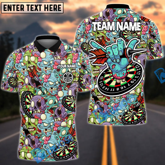 BlueJose Darts Zombie Personalized Name, Team Name Shirt