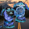 BlueJose Darts Double Flame Multicolor Options Personalized Name Shirt (4 Colors)