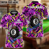BlueJose Billiards Ball 8 Pool Graffiti Pattern Personalized Name Shirt (4 Colors)