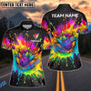 BlueJose Bowling And Pins Rainbow Blast Customized Name, Team Name 3D Shirt