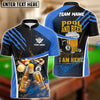 BlueJose Billiards Ball 8 And Beer Im Here Personalized Name & Team Name Shirt (4 Colors)