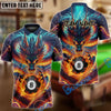 BlueJose Billiards Ball 8 Fire Dragon Personalized Name, Team Name Unisex Shirt ( 4 Colors )
