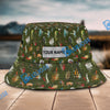 BlueJose Fly Fishing Lure Pattern Custom Name Bucket Hat