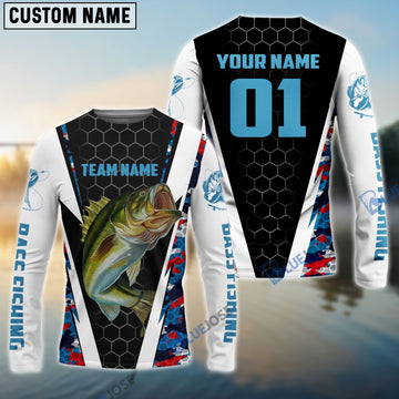 BlueJose Custom Team Name Your Name Bass Fish 3D Shirts