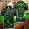 BlueJose Billiards 8-Ball Pitbull Flame Chain Personalized Name Shirt (4 Colors)