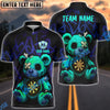 BlueJose Darts Creepy Teddy Graffiti Personalized Name, Team Name Shirt (4 Colors)