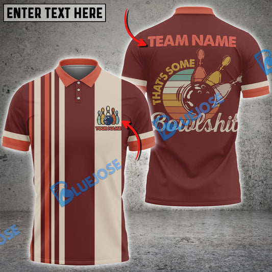 BlueJose Bowling And Pins That's Some Bowlshit Customized Name 3D Shirt (4 Colors)