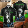 BlueJose Billiards Wolf Pack Personalized Name & Team Name Shirt (4 Colors)