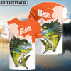 BlueJose Customize Name Angry Largemouth Bass Fishing 3D Shirts