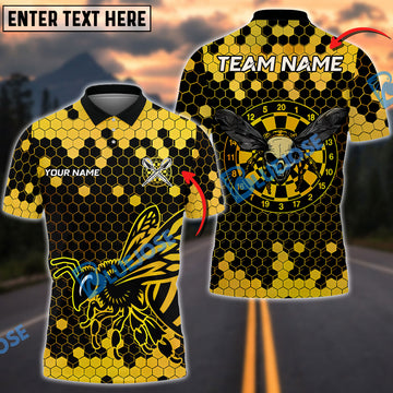 BlueJose Darts Bee Personalized Name, Team Name Shirt