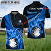 BlueJose Golf Fire Flame Customized Name, Team Name 3D Shirts (4 Colors)