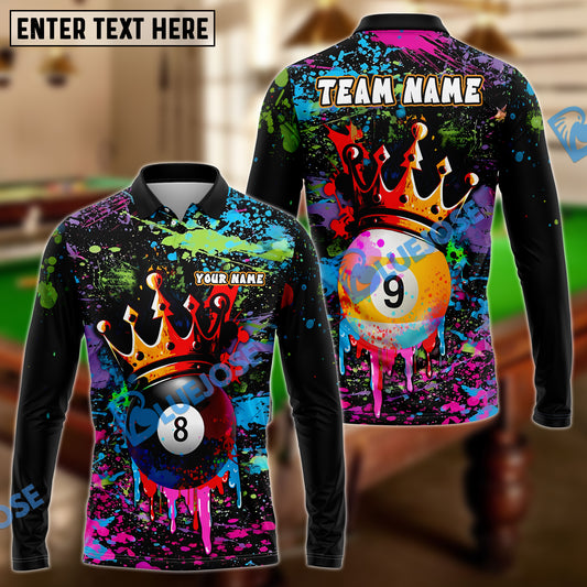 BlueJose Billiards 8-Ball And 9-Ball Pool Graffiti King Personalized Name, Team Name Unisex Shirt