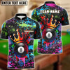 BlueJose Billiards 8-Ball Pool Graffiti King Personalized Name, Team Name Unisex Shirt