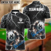 BlueJose Billiards Ball 8 Pool Thunder Lightning Personalized Name And Team Name Shirt