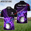 BlueJose Golf Fire Flame Customized Name, Team Name 3D Shirts (4 Colors)