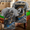BlueJose Billiards Eagle Pool 8 Personalized Name, Team Name Unisex Shirt (4 Colors)