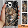 BlueJose Deer Hunting Personalized Name Multicolor Phone Case (6 colors)