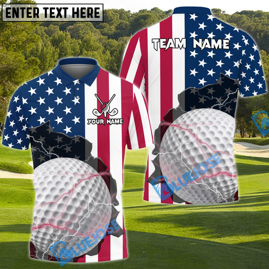 BlueJose Golf Flag Customized Name, Team Name 3D Shirts (4 Colors)
