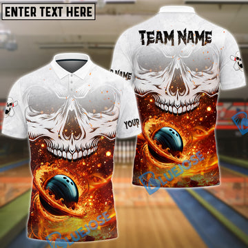 BlueJoses Skull Bowling Premium Customized Name 3D Shirt