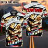 BlueJose Darts Zombie Mad Skull Personalized Name, Team Name 3D Shirt