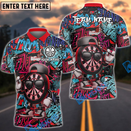 BlueJose Graffiti Darts Funny Dartboard Multicolor Options Personalized Name, Team Name 3D (4 Colors)
