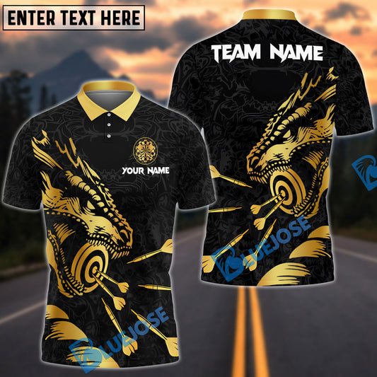 BlueJose Darts Bling Dragon Personalized Name, Team Name Shirt (4 Colors)