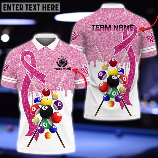 BlueJose Pink Ribbon Billiard Balls Breast Cancer Awareness Shirts