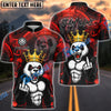 BlueJose Darts Panda King Savage Mood Customized Name, Team Name 3D Shirt (4 Colors)