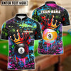 BlueJose Billiards 8-Ball And 9-Ball Pool Graffiti King Personalized Name, Team Name Unisex Shirt