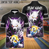 BlueJose Billiards Bloody Wolf Holding 9 Ball Personalized Name, Team Name Unisex Shirt ( 4 Colors )