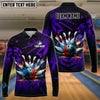 BlueJose Bowling And Pins Diamond Broken Customized Name 3D Shirt (4 Colors)