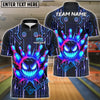 BlueJose Bowling And Pins Cyberpunk Evil Ball Customized Name, Team Name 3D Shirt (4 Colors)