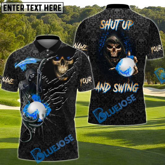 BlueJose Golf Ball Reaper Grim Pattern Customized Name, Team Name 3D Shirts (4 Colors)