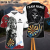 BlueJose Darts Skull Reaper Play Personalized Name, Team Name Shirt (4 Colors)