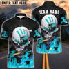 BlueJose Darts Skull Mutilcolor Options Personalized Name Shirt