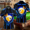 BlueJose Billiards King 9 Ball Personalized Name, Team Name Unisex Shirt (4 Colors)