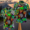 BlueJose Darts Funky Monkey Graffiti Customized Name, Team Name 3D Shirt (4 Colors)