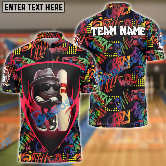 BlueJose Bowling Street Style Funny Ball Customized Name, Team Name 3D Shirt (4 Colors)