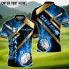 BlueJose Golf Metal and Fire Customized Name, Team Name 3D Shirts (4 Colors)