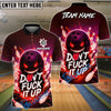 BlueJose Bowling And Pins Evil Bowling Ball Customized Name, Team Name 3D Shirt (4 Colors)