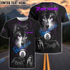 BlueJose Billiards Wolf Pack Personalized Name & Team Name Shirt (4 Colors)