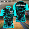 BlueJose The Wave and Bowling Personalized Name, Team Name 3D Shirt (3 Colors)