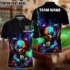 BlueJose Billiards 8-Ball Colorful Angry Teddy Bear Personalized Name, Team Name Unisex Shirt