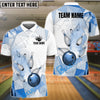 BlueJoses Bowling And Pins Diamond Link Customized Name 3D Shirt