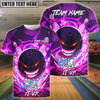BlueJose Bowling And Pins Angry Flame Customized Name, Team Name 3D Shirt (4 Colors)