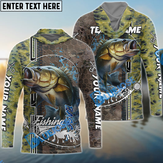 BlueJose Bass Fishing Skin Sport Jersey Custom Name & Team Name Shirts