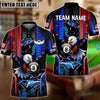BlueJose Billiards Ball 8 Eagle American Flag Lightning Customized Name, Team Name 3D Shirt