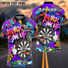 BlueJose Darts Dartboard Graffiti Never Give Up Style Personalized Name, Team Name Shirt (4 Colors)