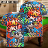 BlueJose Never Give Up Graffiti Golf Shirt Customized Name, Team Name 3D Shirts (4 Colors)